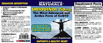 Healthy Choice Naturals Ubiquinol 50 mg - supplement
