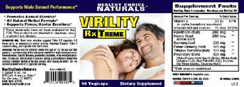 Healthy Choice Naturals Virility RxTreme - supplement