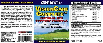 Healthy Choice Naturals VisionCare Complete - supplement