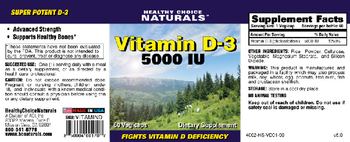 Healthy Choice Naturals Vitamin D-3 5000 IU - supplement