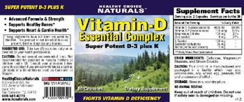 Healthy Choice Naturals Vitamin-D Essential Complex - supplement