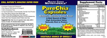 Healthy Choice Nutritionals PureChia Capsules - supplement