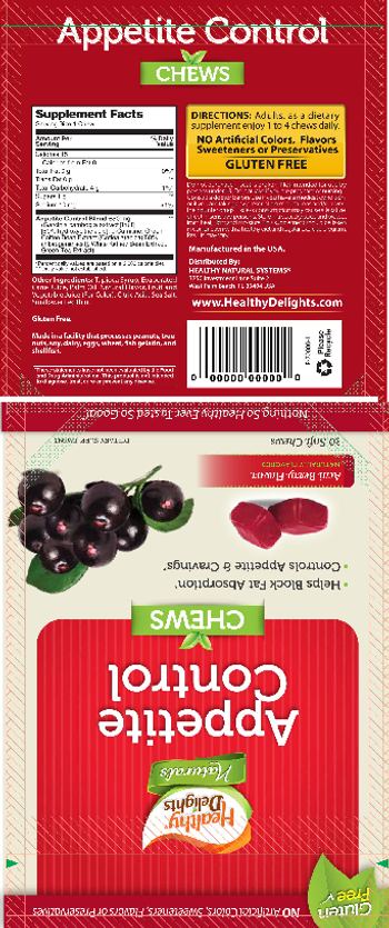 Healthy Delights Naturals Appetite Control Chews Acai Berry Flavor - supplement