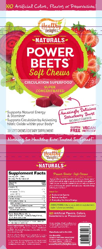 Healthy Delights Naturals Power Beets Soft Chews Strawberry Burst - supplement