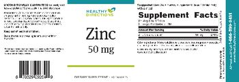 Healthy Directions Zinc - supplement