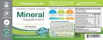 Healthy For Life Mineral Supplement - supplement