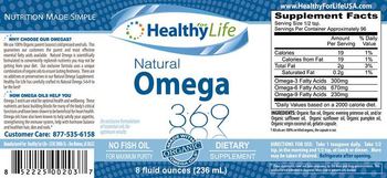 Healthy For Life Natural Omega 3-6-9 - supplement