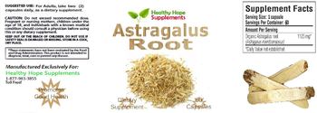 Healthy Hope Supplements Astragalus Root - supplement