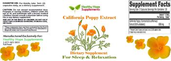 Healthy Hope Supplements California Poppy Extract - supplement