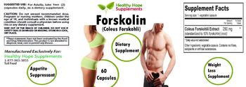 Healthy Hope Supplements Forskolin - supplement