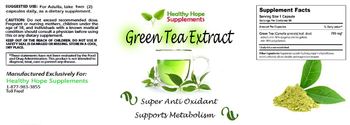 Healthy Hope Supplements Green Tea Extract - 