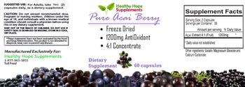 Healthy Hope Supplements Pure Acai Berry - supplement