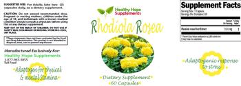 Healthy Hope Supplements Rhodiola Rosea - supplement