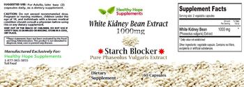 Healthy Hope Supplements White Kidney Bean Extract 1000 mg - supplement