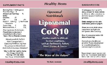 Healthy Items Liposomal Nutritionals Liposomal CoQ10 - 