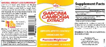 Healthy Natural Systems Garcinia Cambogia Extract - supplement