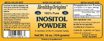 Healthy Origins Inositol Powder - supplement