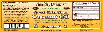 Healthy Origins Organic Extra Virgin Coconut Oil - supplement