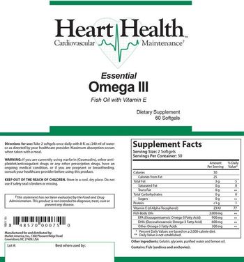 Heart Health Essential Omega III - supplement