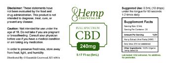 Hemp Essentials Full Spectrum CBD - supplement