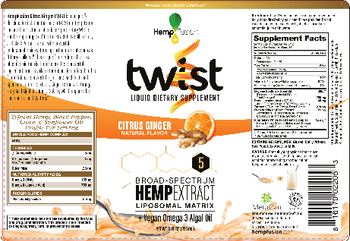 Hemp Fusion Twist Citrus Ginger - liquid supplement