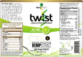 Hemp Fusion Twist Key Lime - liquid supplement