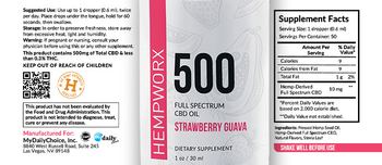 HempWorx 500 Full Spectrum CBD Oil Strawberry Guava - supplement