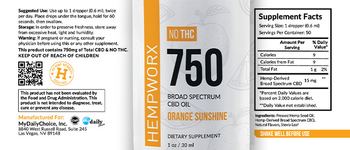 HempWorx 750 Broad Spectrum CBD Oil Orange Sunshine - supplement