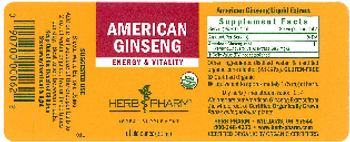 Herb Pharm American Ginseng - herbal supplement