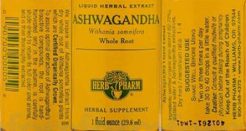 Herb Pharm Ashwagandha - herbal supplement