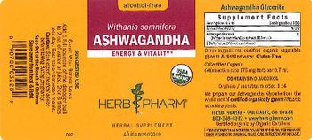 Herb Pharm Ashwagandha Alcohol-Free - herbal supplement