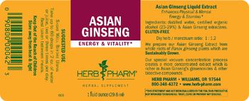 Herb Pharm Asian Ginseng - herbal supplement
