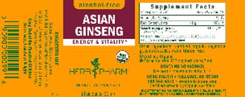 Herb Pharm Asian Ginseng Alcohol-Free - herbal supplement