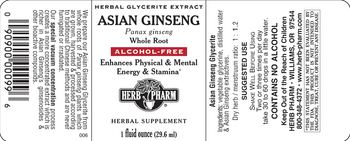 Herb Pharm Asian Ginseng Alcohol-Free - herbal supplement