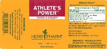 Herb Pharm Athlete's Power - herbal supplement