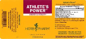 Herb Pharm Athlete's Power - herbal supplement