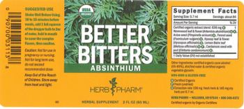 Herb Pharm Better Bitters Absinthium - herbal supplement