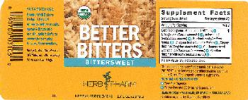 Herb Pharm Better Bitters Bittersweet - herbal supplement