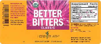 Herb Pharm Better Bitters Classic - herbal supplement