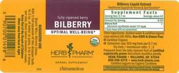 Herb Pharm Bilberry - herbal supplement