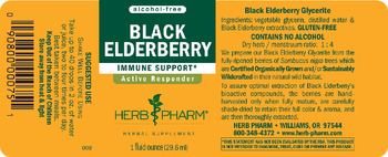 Herb Pharm Black Elderberry - these statements have not been evaluated by the fda this product is not intended to diagnose treat c