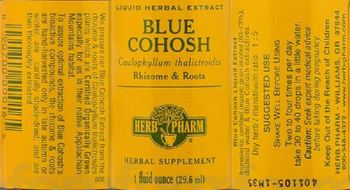 Herb Pharm Blue Cohosh - herbal supplement