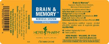 Herb Pharm Brain & Memory - herbal supplement