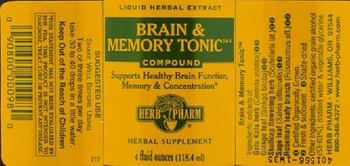 Herb Pharm Brain & Memory Tonic Compound - herbal supplement