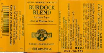 Herb Pharm Burdock Blend - herbal supplement