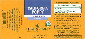 Herb Pharm California Poppy - herbal supplement