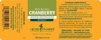 Herb Pharm Cranberry - herbal supplement