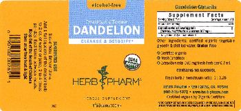 Herb Pharm Dandelion Alcohol-Free - herbal supplement