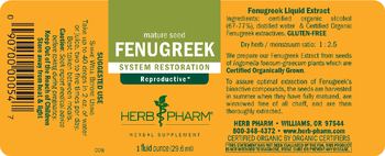 Herb Pharm Fenugreek - herbal supplement