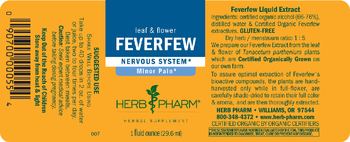 Herb Pharm Feverfew - herbal supplement